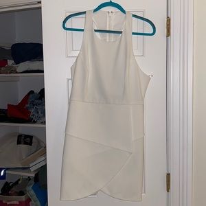 White bcbg dress with tied up back